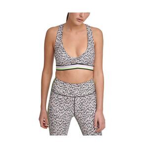 DKNY Womens Activewear Sport Printed Low-Impact Sports Bra Small
